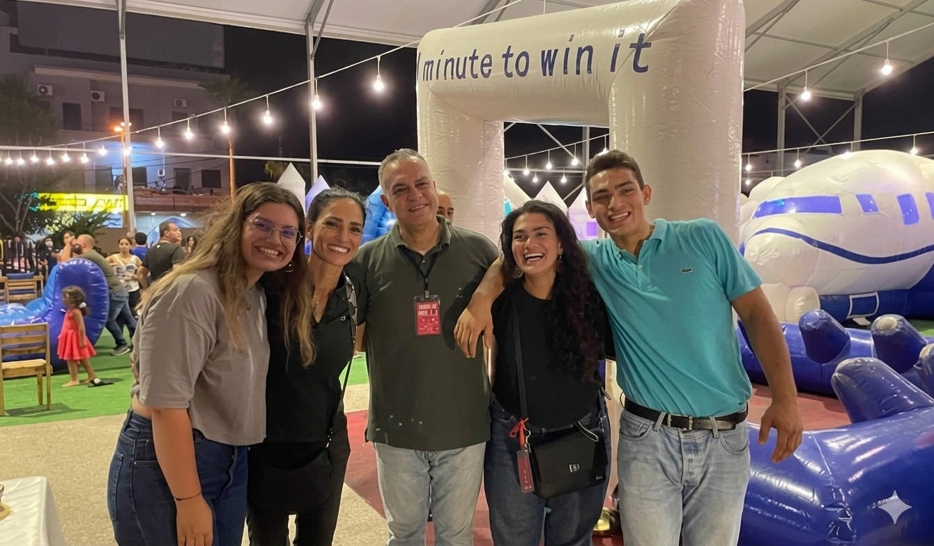 The Daige family at an event