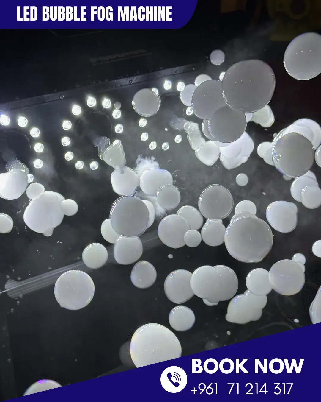 LED Bubble Fog Machine — LED Machines rental in Lebanon